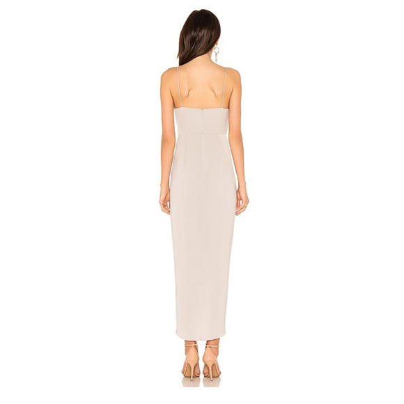 SHONA JOY Core Cocktail Draped Midi Dress Oyster 12 - Picture 12 of 13